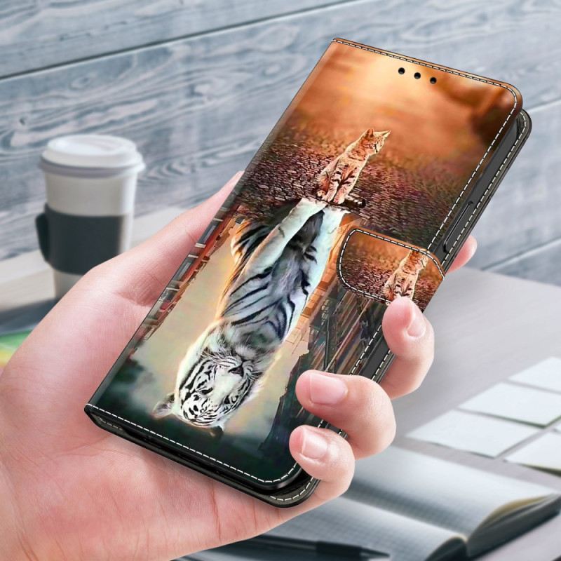 Fliptok Samsung Galaxy S24 Plus 5g Macska És Tigris 3d-s Mintája