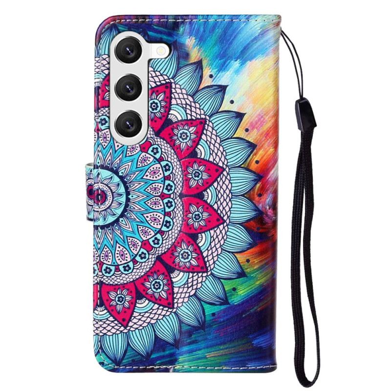 Fliptok Samsung Galaxy S24 Plus 5g Mandala Virág Szíjjal