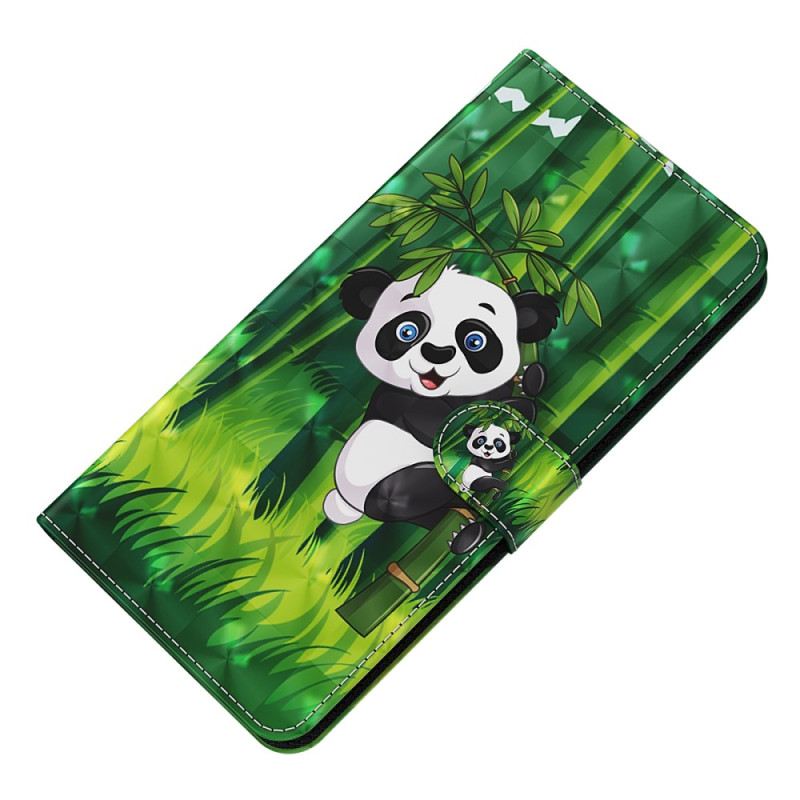 Fliptok Samsung Galaxy S24 Plus 5g Panda Hegymászó Szíjjal