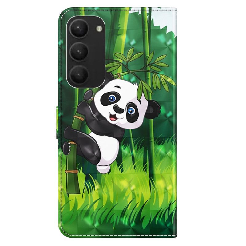 Fliptok Samsung Galaxy S24 Plus 5g Panda Hegymászó Szíjjal