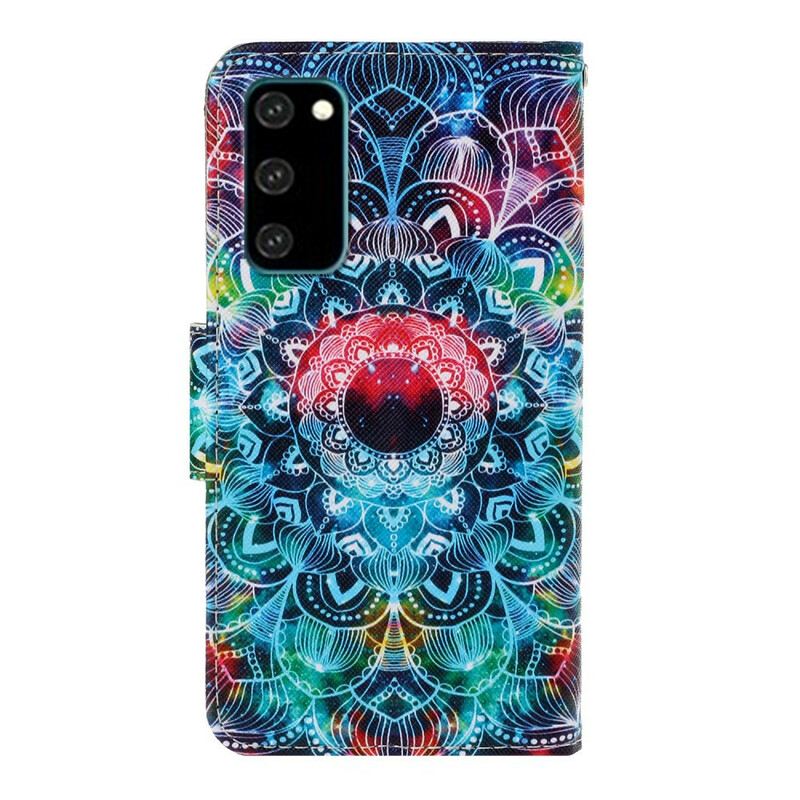 Fliptok / Bőrtok Samsung Galaxy S20 szíjjal Feltűnő Strappy Mandala