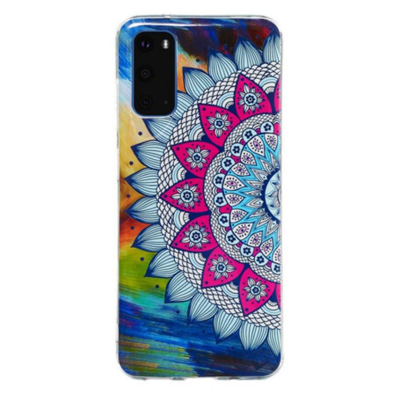 Tok Samsung Galaxy S20 Fluoreszkáló Színes Mandala