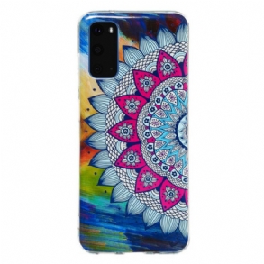 Tok Samsung Galaxy S20 Fluoreszkáló Színes Mandala