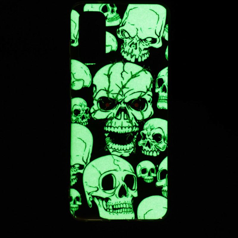 Tok Samsung Galaxy S20 Vigyázat Fluoreszkáló Koponyák