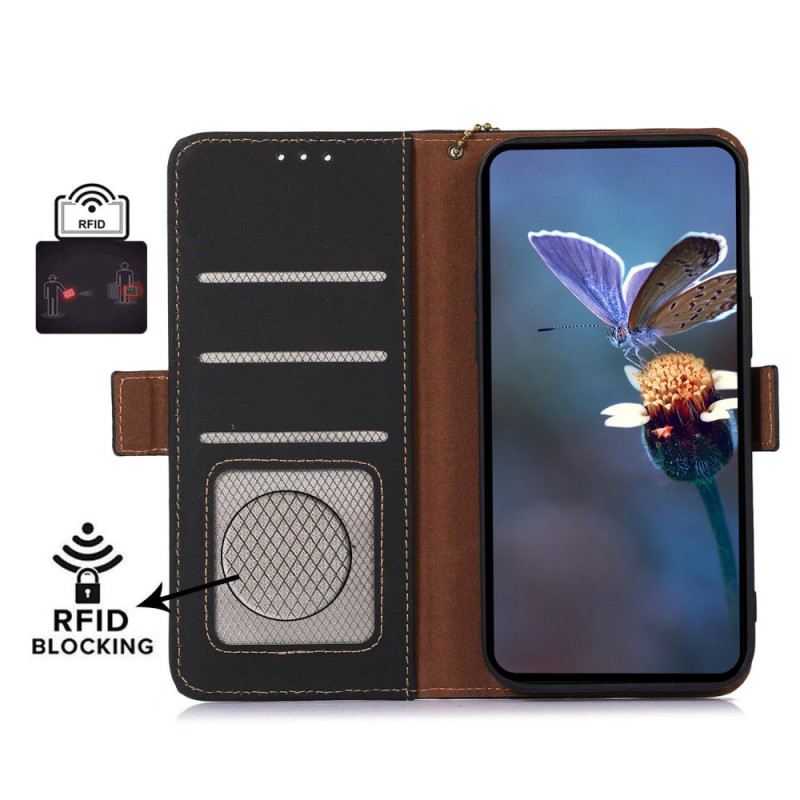 Bőrtok Xiaomi 14 Ultra Valódi Bőr Rfid Blokkolás