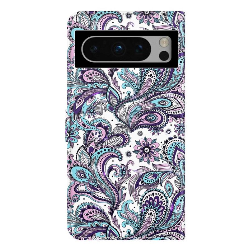 Kinyitható Tokok Google Pixel 8 Paisley Minta Szíjjal