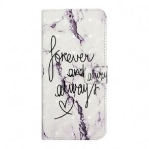 Fliptok / Bőrtok Samsung Galaxy A02s Marble Forever & Always