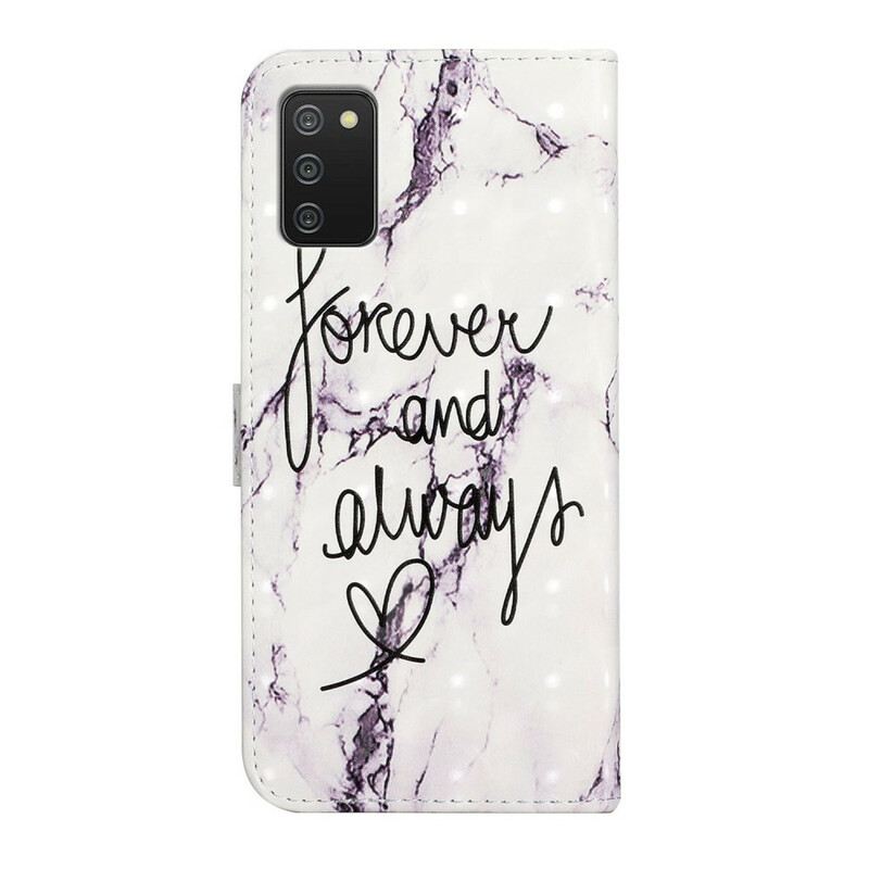 Fliptok / Bőrtok Samsung Galaxy A02s Marble Forever & Always