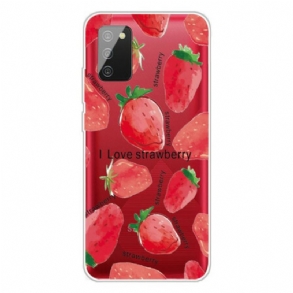 Tok Samsung Galaxy A02s Eper / I Love Strawberry