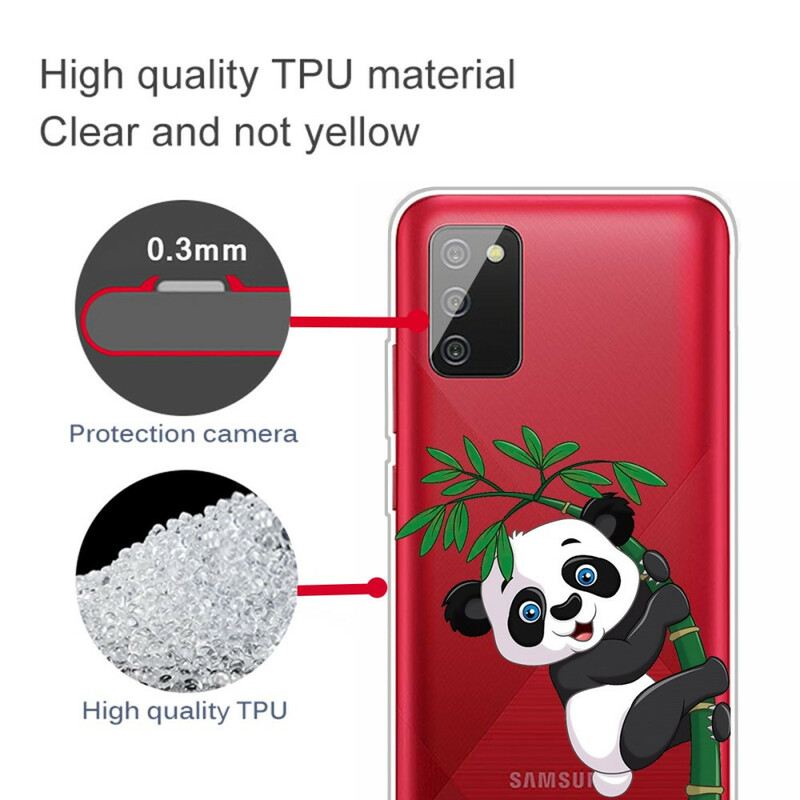 Tok Samsung Galaxy A02s Zökkenőmentes Panda Bambuszon