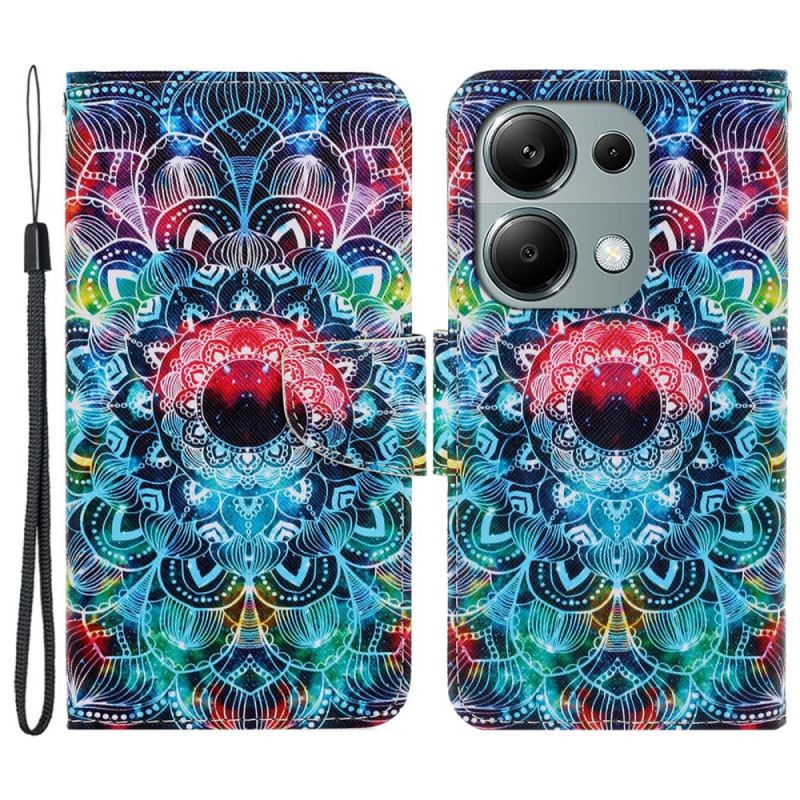 Bőrtok Xiaomi Redmi Note 13 Pro 4g Mandala Szíjjal