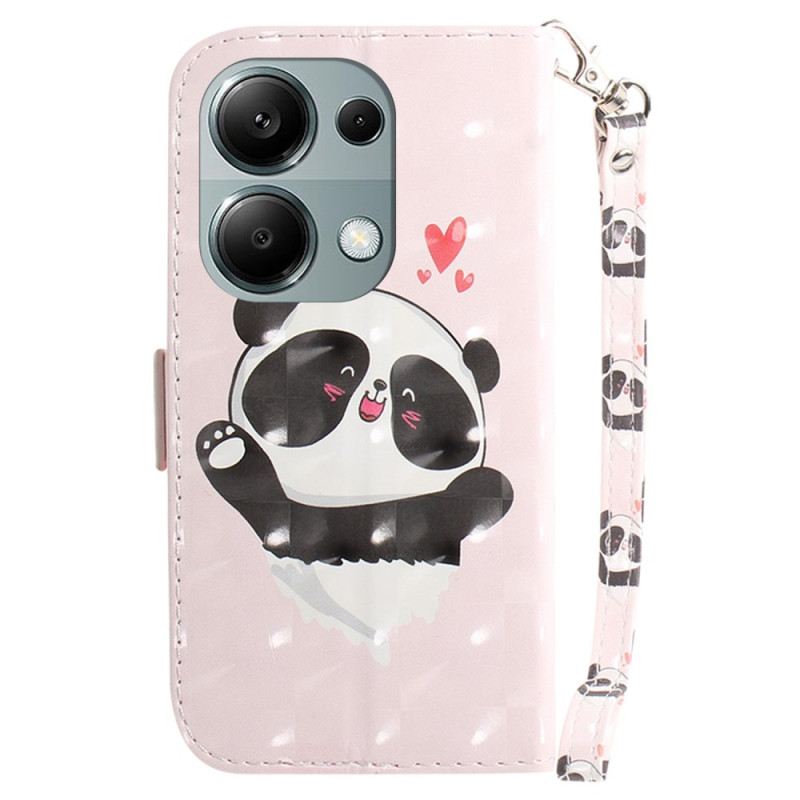 Bőrtok Xiaomi Redmi Note 13 Pro 4g Panda Love Szíjjal