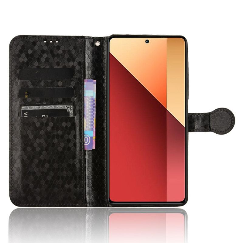 Fliptok Xiaomi Redmi Note 13 Pro 4g Fényes Pontok Szíjjal