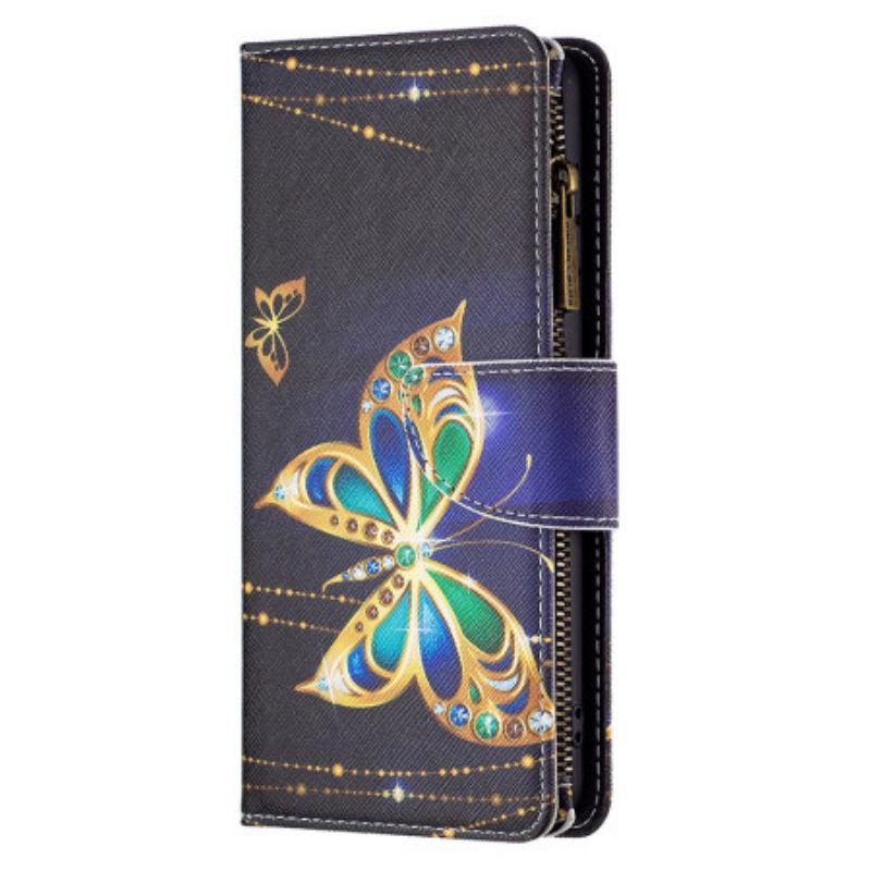 Fliptok Xiaomi Redmi Note 13 Pro 4g Strass Butterfly Pénztárca Pánttal