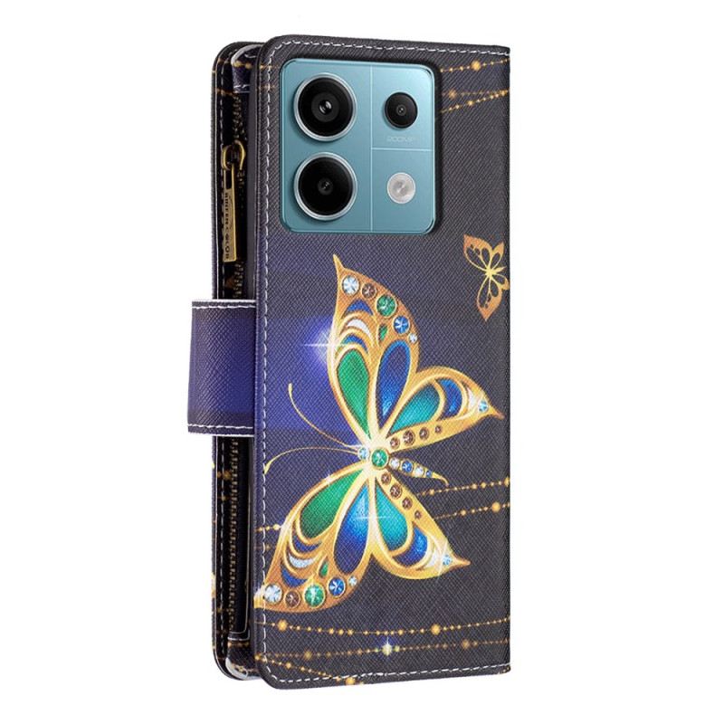 Fliptok Xiaomi Redmi Note 13 Pro 4g Strass Butterfly Pénztárca Pánttal