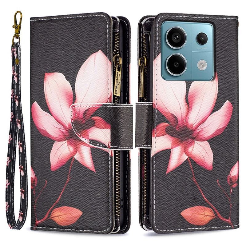 Kinyitható Bőrtok Xiaomi Redmi Note 13 Pro 4g Lotus Strap Pénztárca