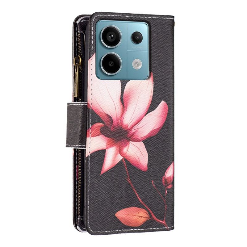 Kinyitható Bőrtok Xiaomi Redmi Note 13 Pro 4g Lotus Strap Pénztárca