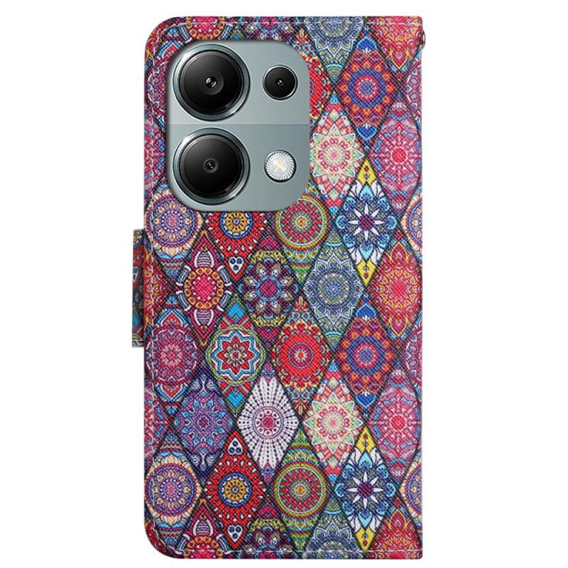 Kinyitható Bőrtok Xiaomi Redmi Note 13 Pro 4g Zsinóros Kaleidoszkóp