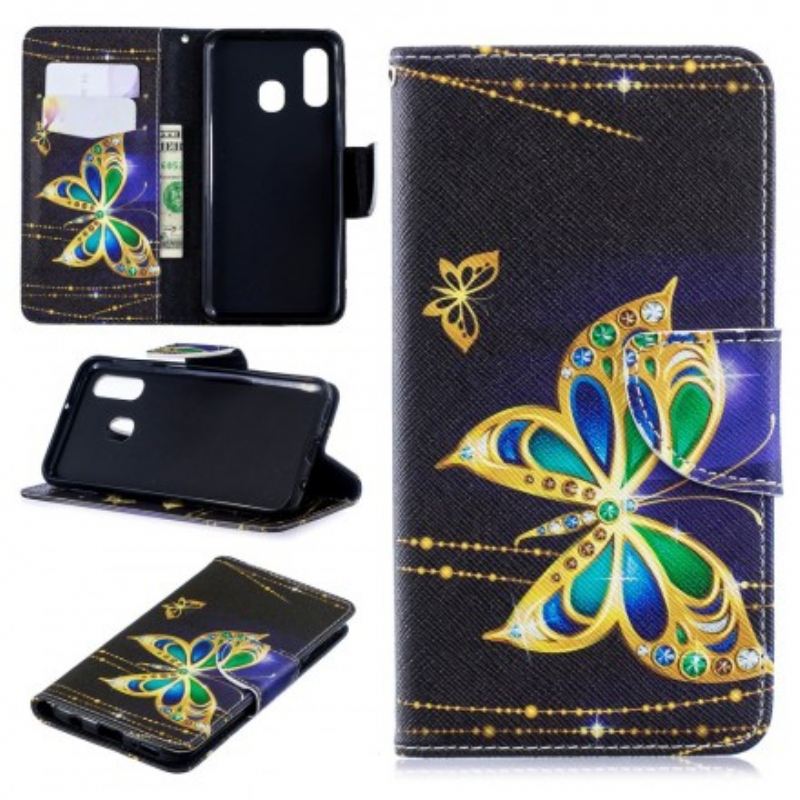 Kinyitható Tokok Samsung Galaxy A40 Magic Butterfly