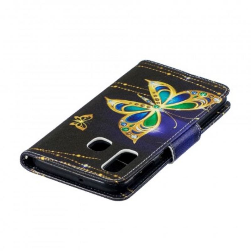 Kinyitható Tokok Samsung Galaxy A40 Magic Butterfly