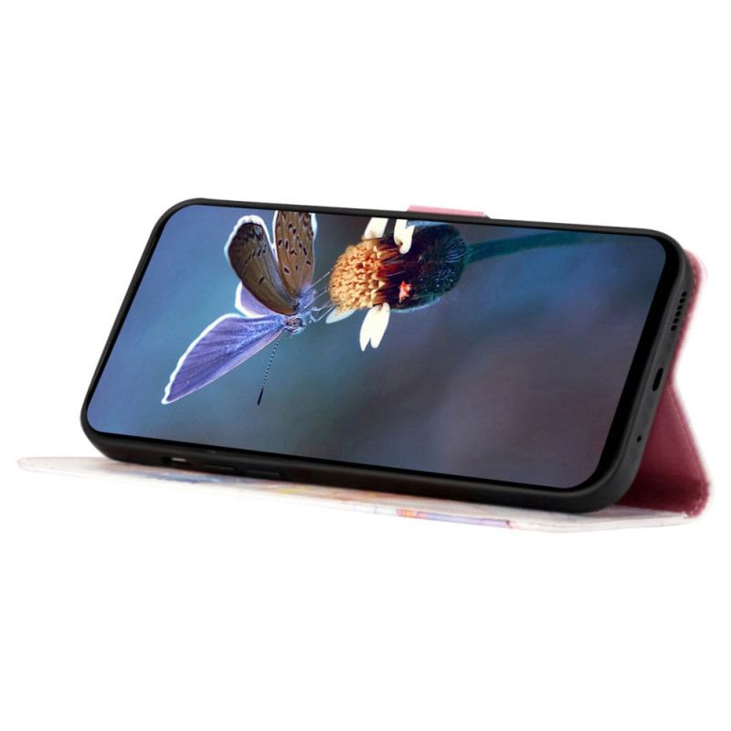 Bőrtok Oppo Reno 11 5g Márvány Vállpánt