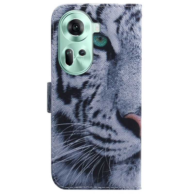 Fliptok Oppo Reno 11 5g Fehér Tigris