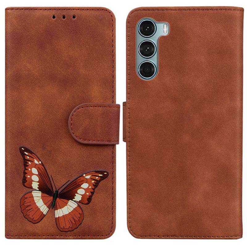 Fliptok / Bőrtok Moto G200 5G Skin-touch Butterfly