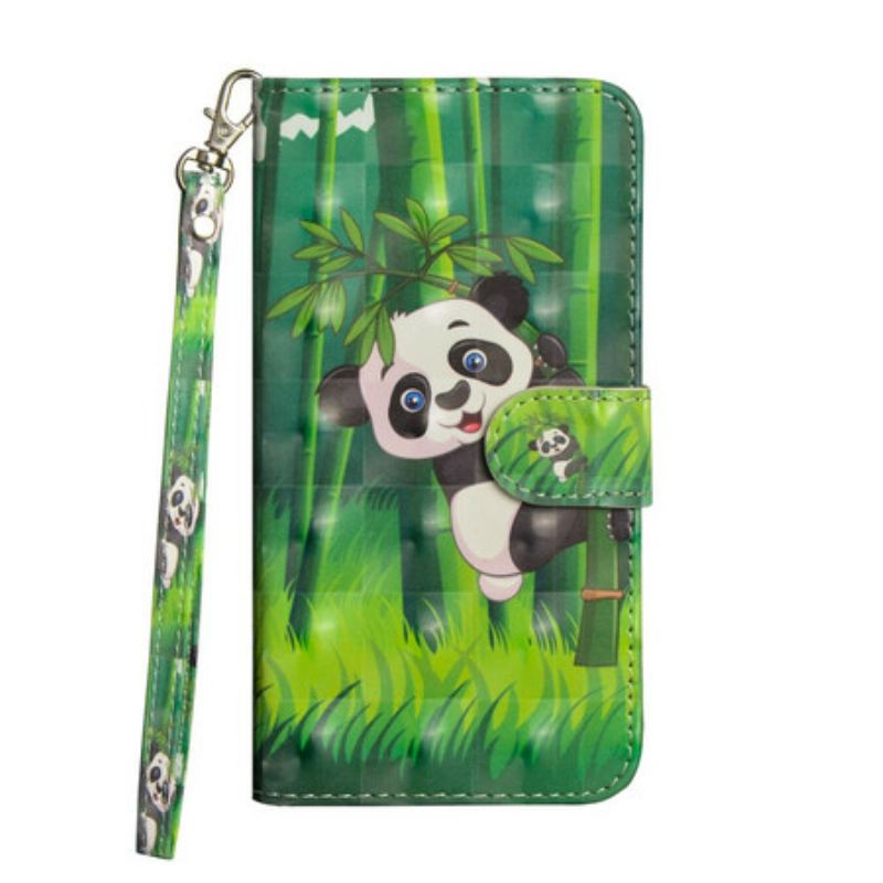 Fliptok / Bőrtok Xiaomi Redmi 9A Panda És Bambusz