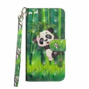 Fliptok / Bőrtok Xiaomi Redmi 9A Panda És Bambusz