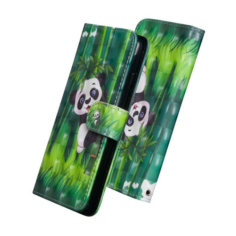 Fliptok / Bőrtok Xiaomi Redmi 9A Panda És Bambusz