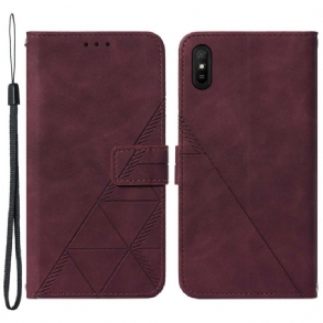 Fliptok / Bőrtok Xiaomi Redmi 9A Piramis Bőr Hatás