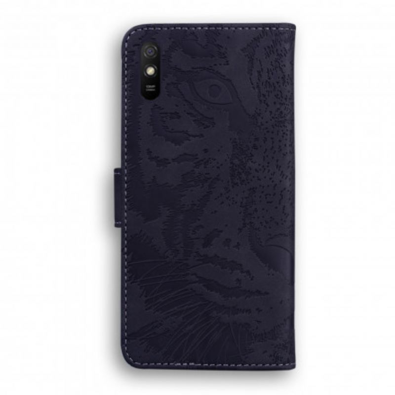 Fliptok / Bőrtok Xiaomi Redmi 9A Tigris Arcnyomat