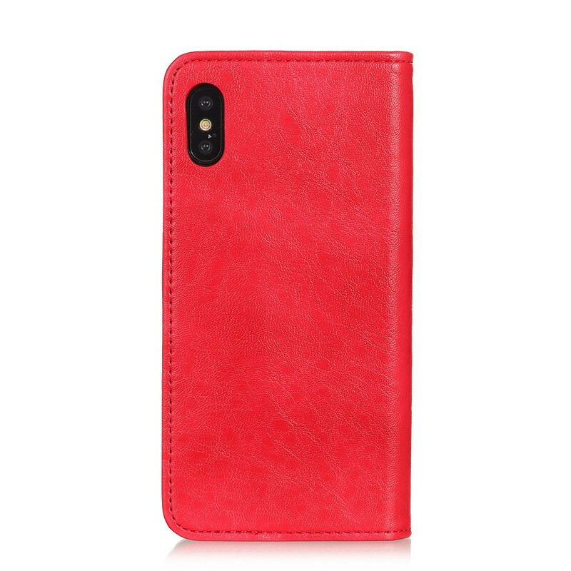 Fliptok Xiaomi Redmi 9A Bőrtok Texturált Hasított Bőr