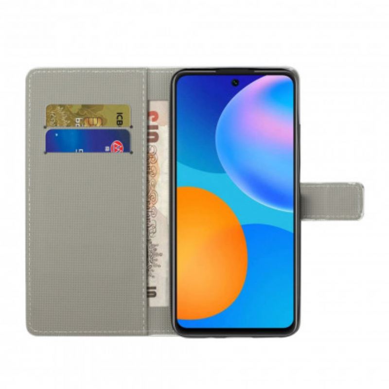 Fliptok / Bőrtok Xiaomi Redmi Note 10 Pro Alvó Bagoly