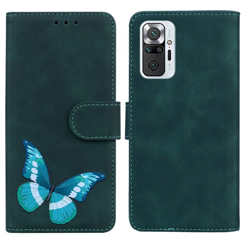 Fliptok / Bőrtok Xiaomi Redmi Note 10 Pro Skin-touch Butterfly