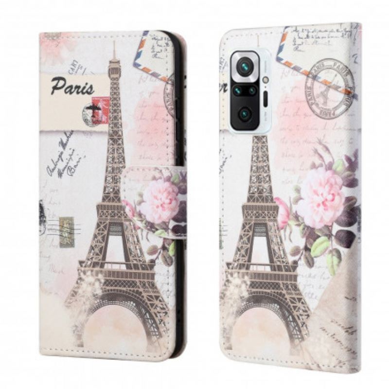 Fliptok Xiaomi Redmi Note 10 Pro Retro Eiffel-torony