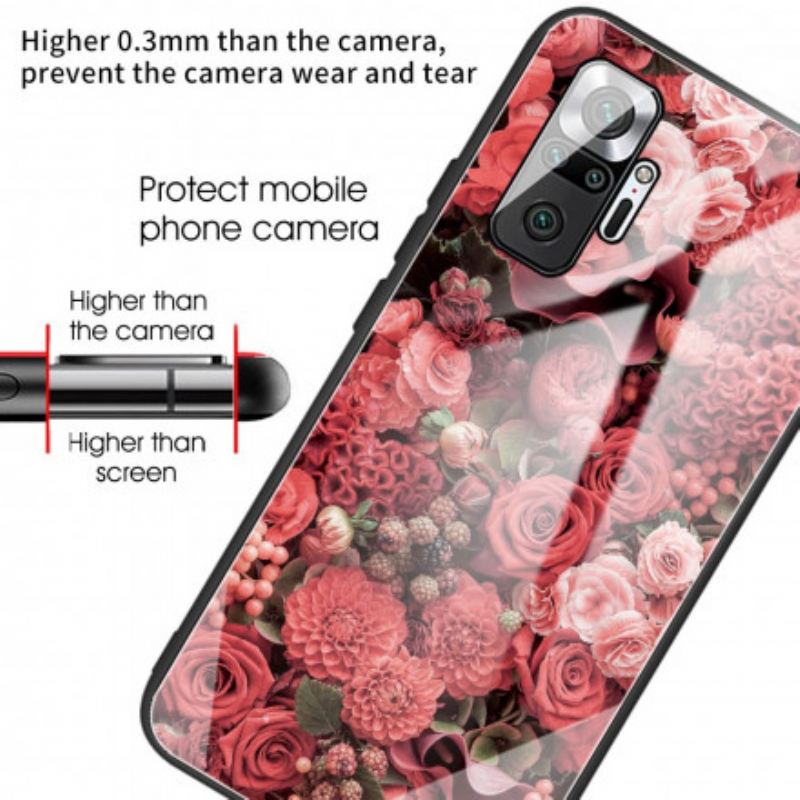 Tok Xiaomi Redmi Note 10 Pro Rose Flowers Edzett Üveg