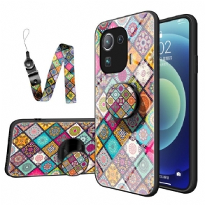 Telefontok Xiaomi Mi 11 Pro Patchwork Mágneses Tartó