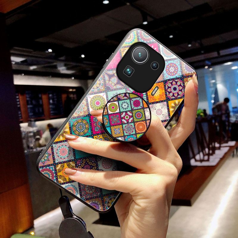 Telefontok Xiaomi Mi 11 Pro Patchwork Mágneses Tartó