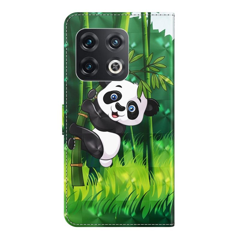 Fliptok / Bőrtok OnePlus 10 Pro 5G szíjjal Pántos Panda