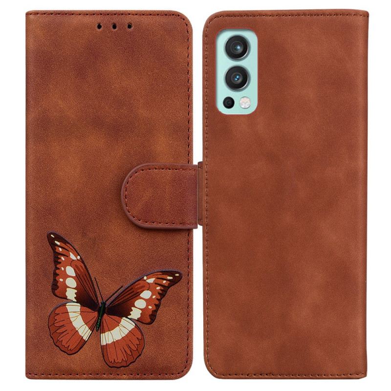 Fliptok / Bőrtok OnePlus Nord 2 5G Skin-touch Butterfly