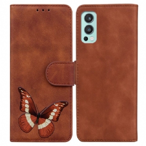 Fliptok / Bőrtok OnePlus Nord 2 5G Skin-touch Butterfly