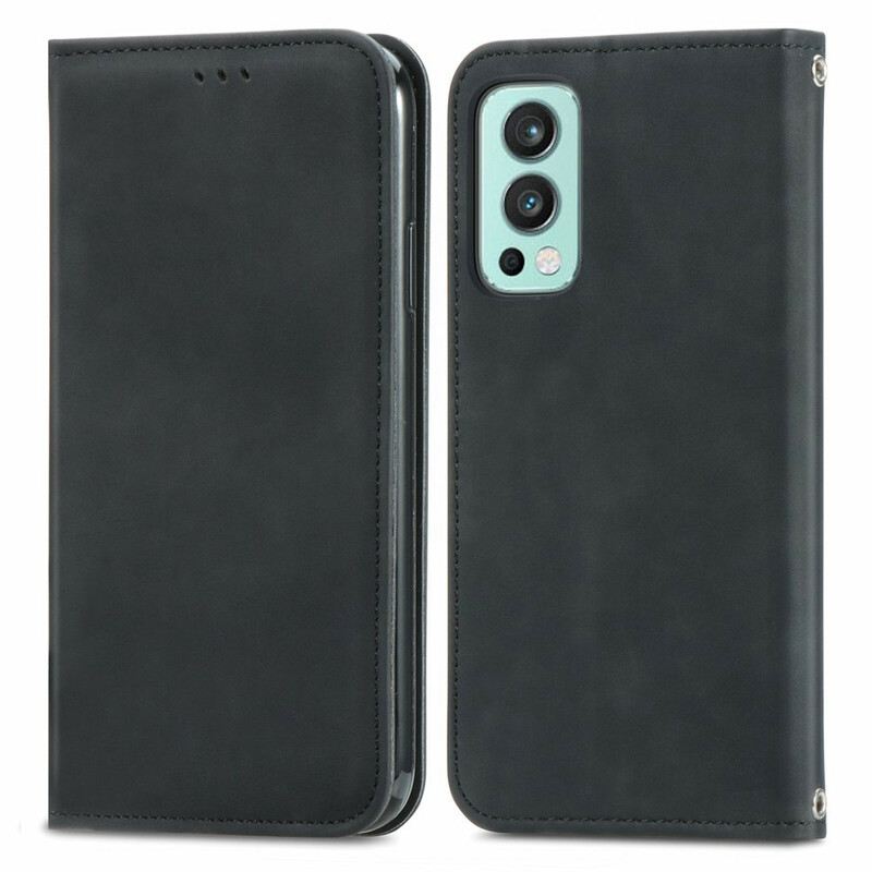 Fliptok OnePlus Nord 2 5G Bőrtok Skin-touch Design