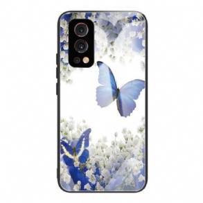 Tok OnePlus Nord 2 5G Butterflies Design Edzett Üveg