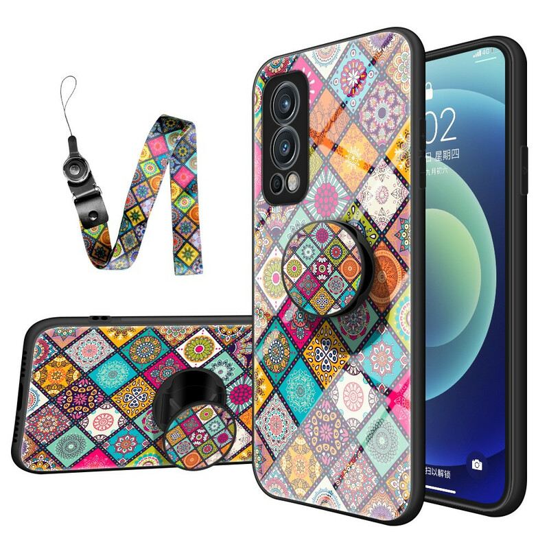 Tok OnePlus Nord 2 5G Patchwork Mágneses Tartó