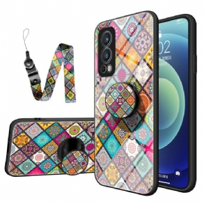 Tok OnePlus Nord 2 5G Patchwork Mágneses Tartó