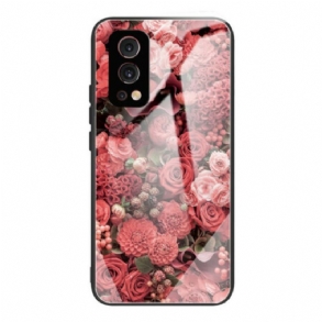 Tok OnePlus Nord 2 5G Rose Flowers Edzett Üveg