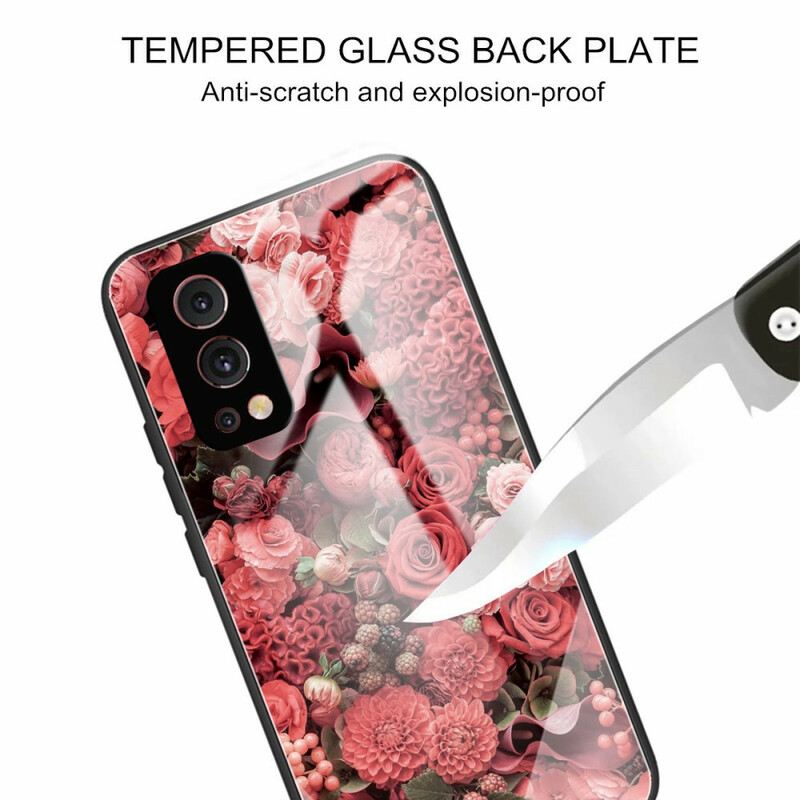 Tok OnePlus Nord 2 5G Rose Flowers Edzett Üveg