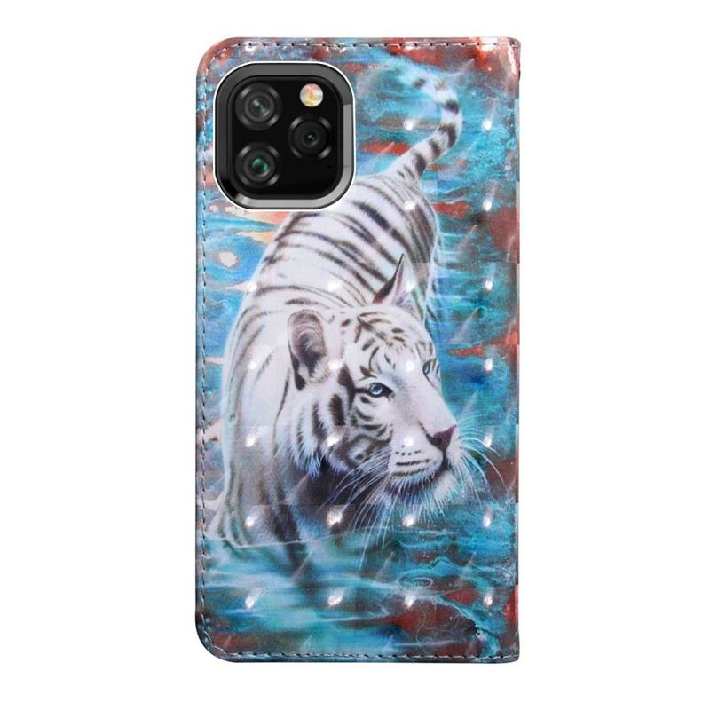 Fliptok / Bőrtok iPhone 11 Pro Lucian. A Tigris