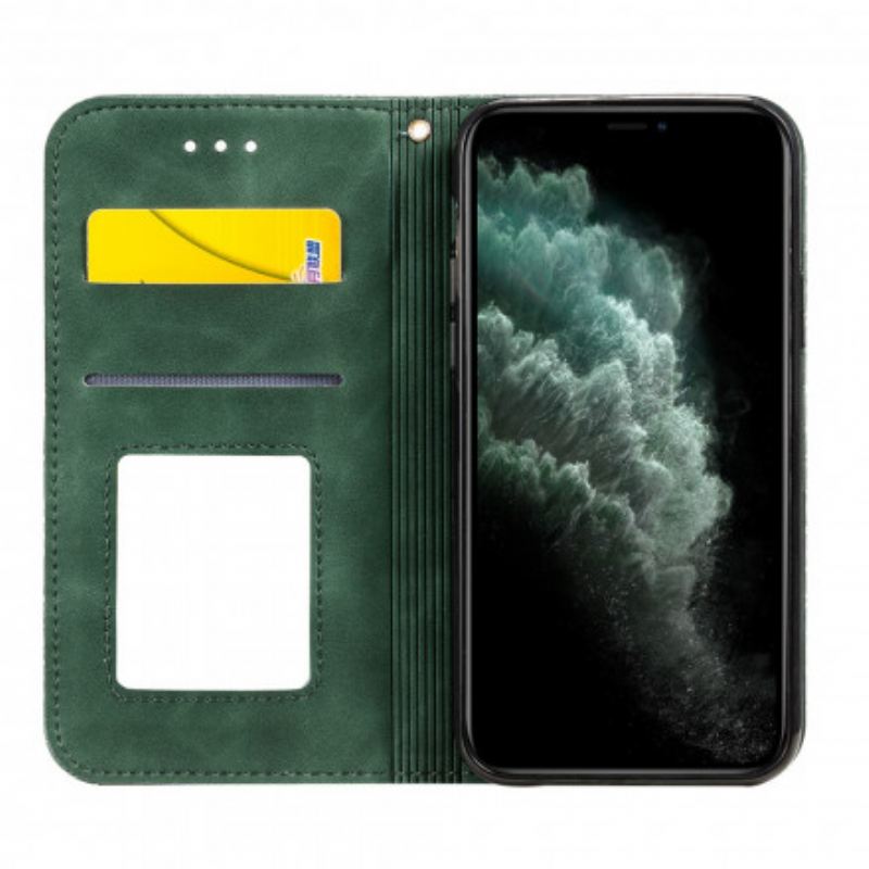 Fliptok iPhone 11 Pro Bőrtok Barokk Virágok